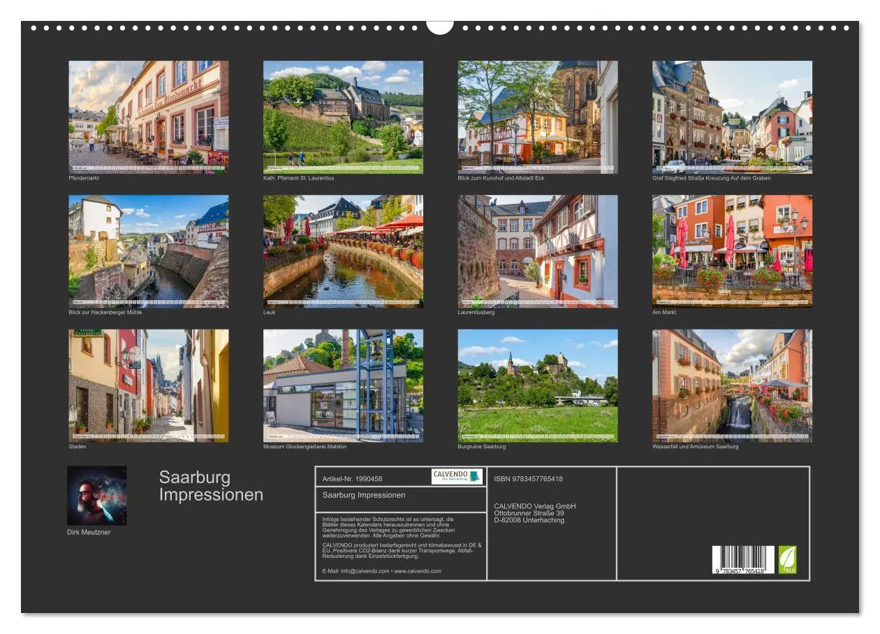 Bild: 9783457765418 | Saarburg Impressionen (Wandkalender 2026 DIN A2 quer), CALVENDO...