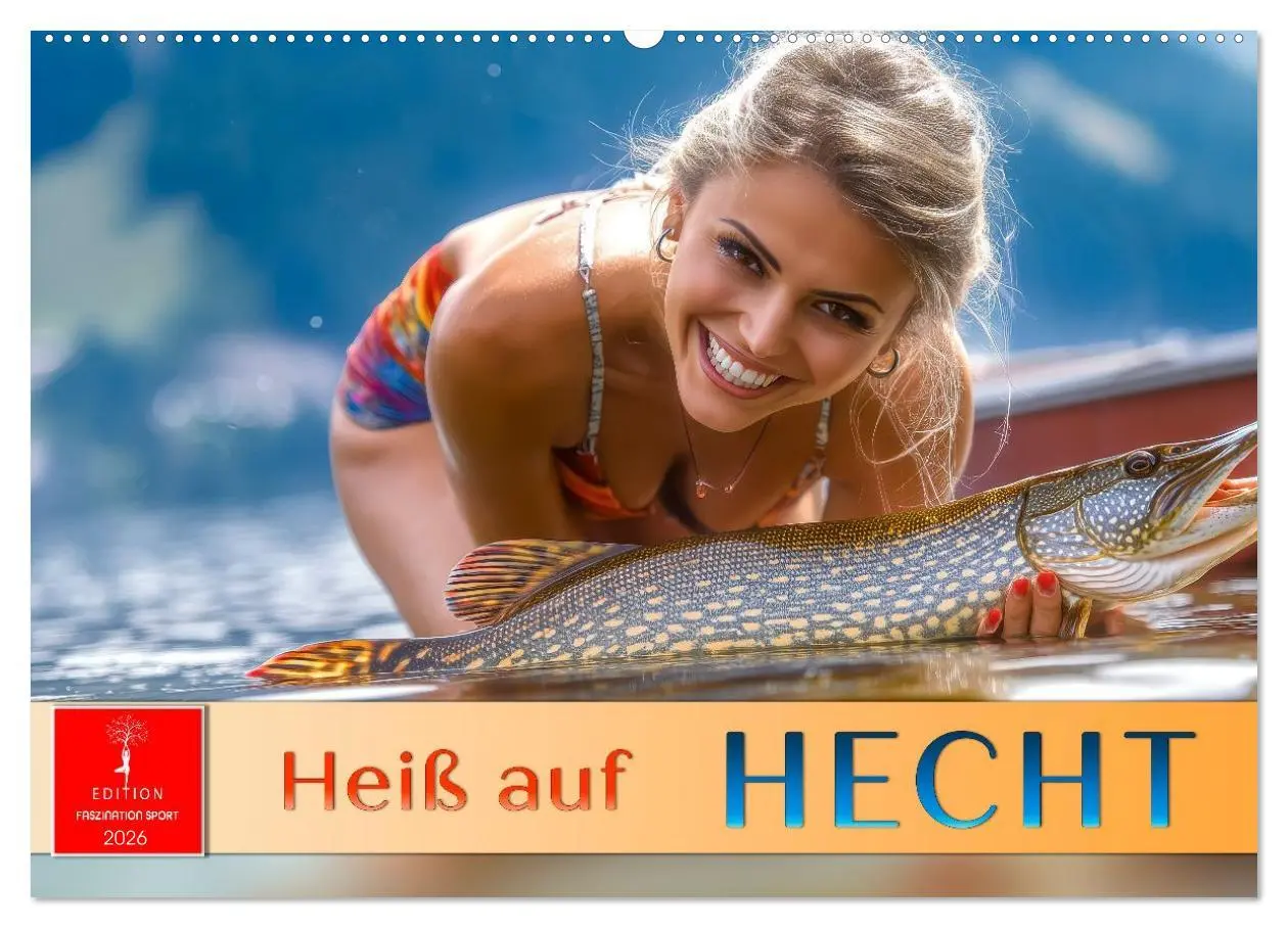 Cover: 9783516235418 | Heiß auf Hecht (Wandkalender 2026 DIN A2 quer), CALVENDO...