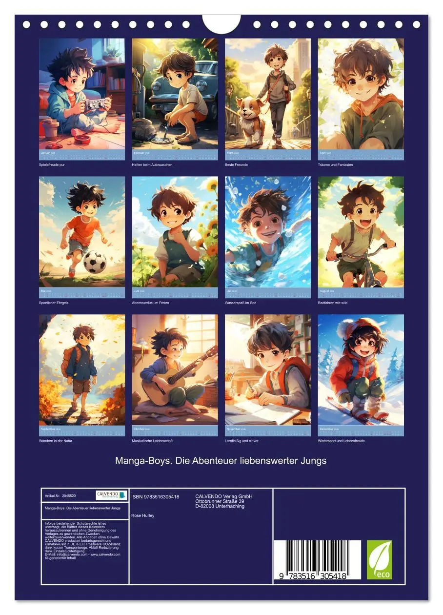 Bild: 9783516305418 | Manga-Boys. Die Abenteuer liebenswerter Jungs (Wandkalender 2026...