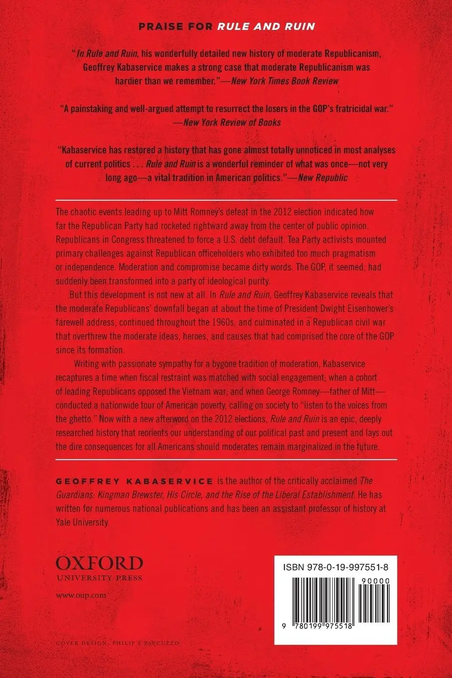 Rückseite: 9780199975518 | Rule and Ruin | Geoffrey Kabaservice | Taschenbuch | Englisch | 2013