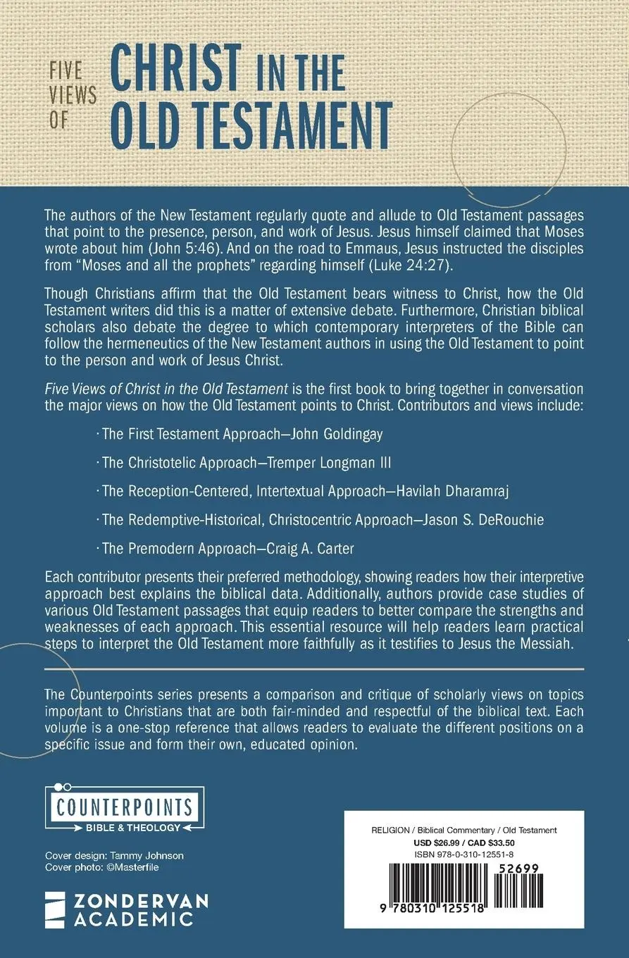 Rückseite: 9780310125518 | Five Views of Christ in the Old Testament | Brian J. Tabb (u. a.)