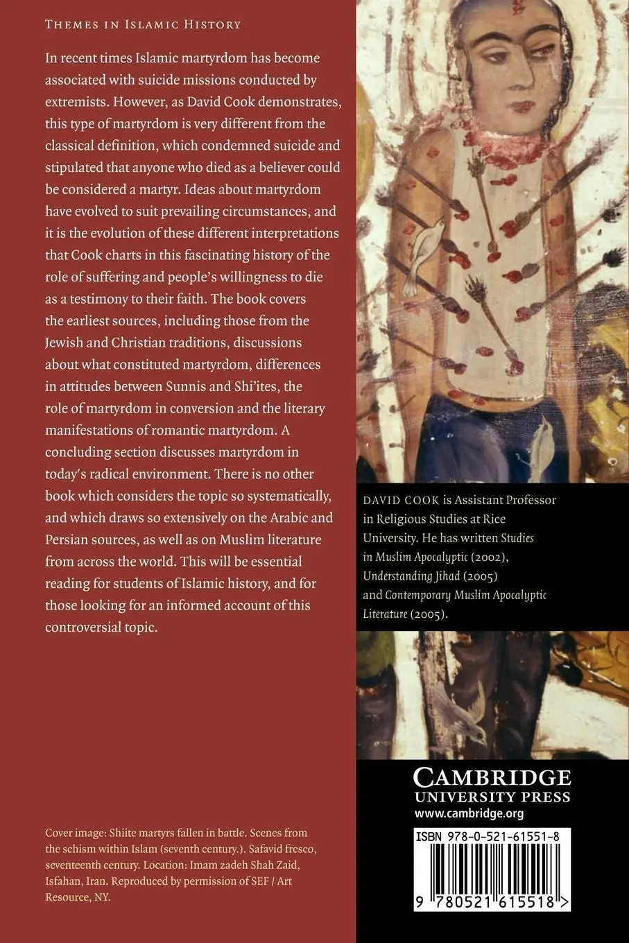 Rückseite: 9780521615518 | Martyrdom in Islam | David Cook | Taschenbuch | Englisch | 2008