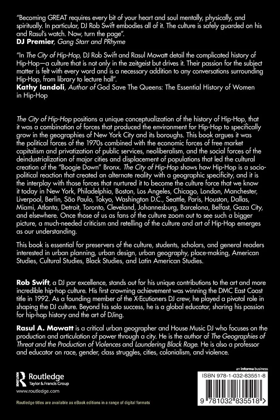 Rückseite: 9781032835518 | The City of Hip-Hop | New York City, The Bronx, and a Peace Meeting