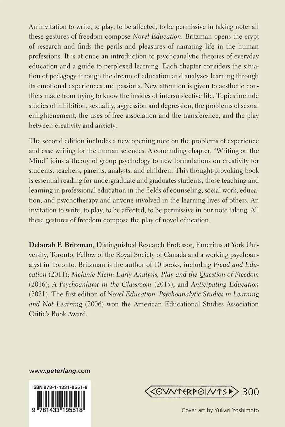 Rückseite: 9781433195518 | Novel Education | Deborah P. Britzman | Taschenbuch | 258 S. | 2022