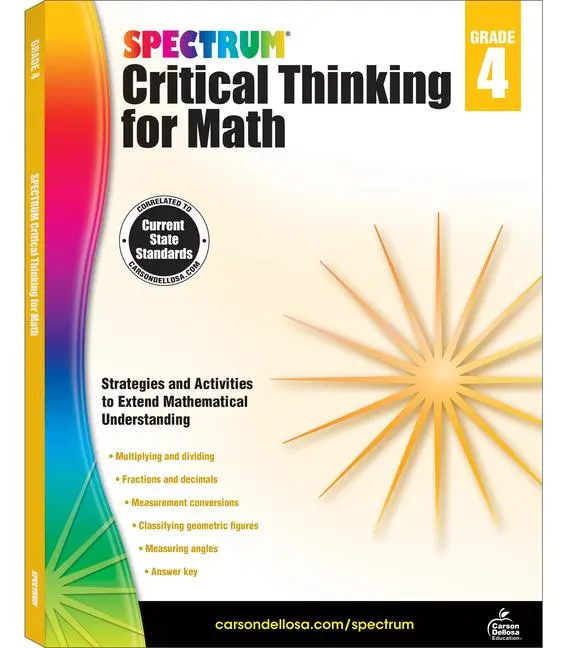 Cover: 9781483835518 | Spectrum Critical Thinking for Math, Grade 4 | Volume 46 | Spectrum