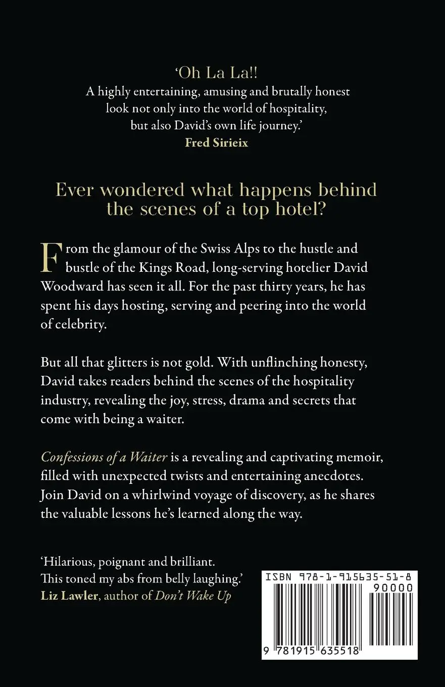 Rückseite: 9781915635518 | Confessions of a Waiter | David Woodward | Taschenbuch | Englisch