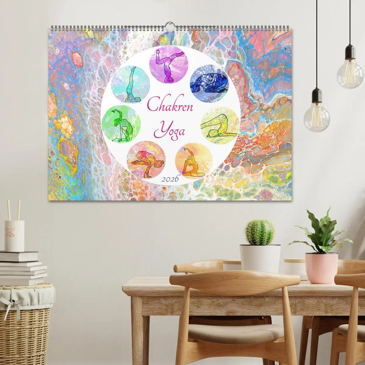 Bild: 9783457685518 | Chakren Yoga (Wandkalender 2026 DIN A2 quer), CALVENDO Monatskalender