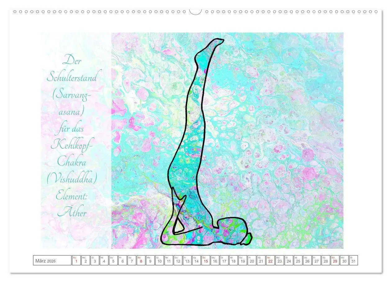Bild: 9783457685518 | Chakren Yoga (Wandkalender 2026 DIN A2 quer), CALVENDO Monatskalender