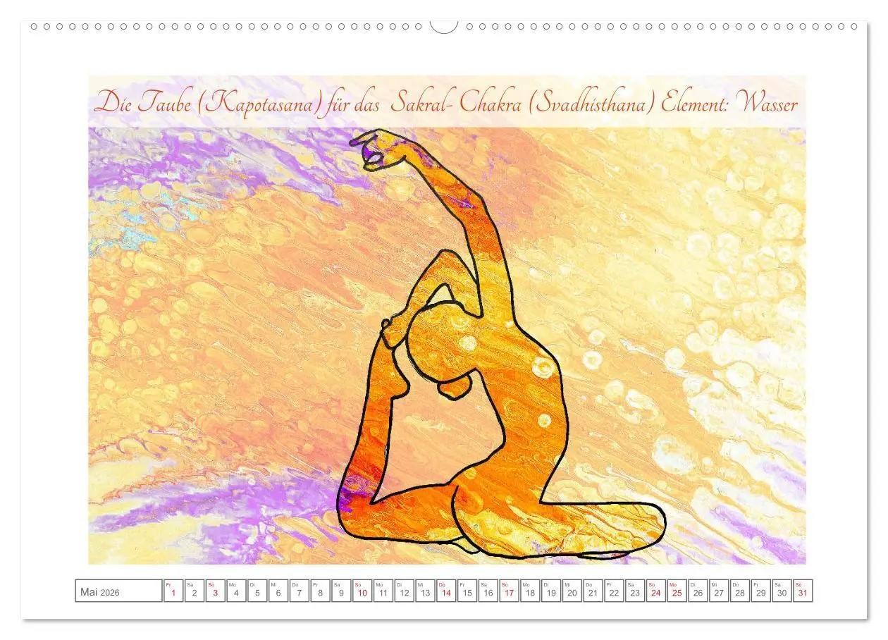 Bild: 9783457685518 | Chakren Yoga (Wandkalender 2026 DIN A2 quer), CALVENDO Monatskalender