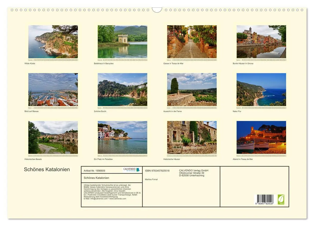 Bild: 9783457825518 | Schönes Katalonien (Wandkalender 2026 DIN A2 quer), CALVENDO...