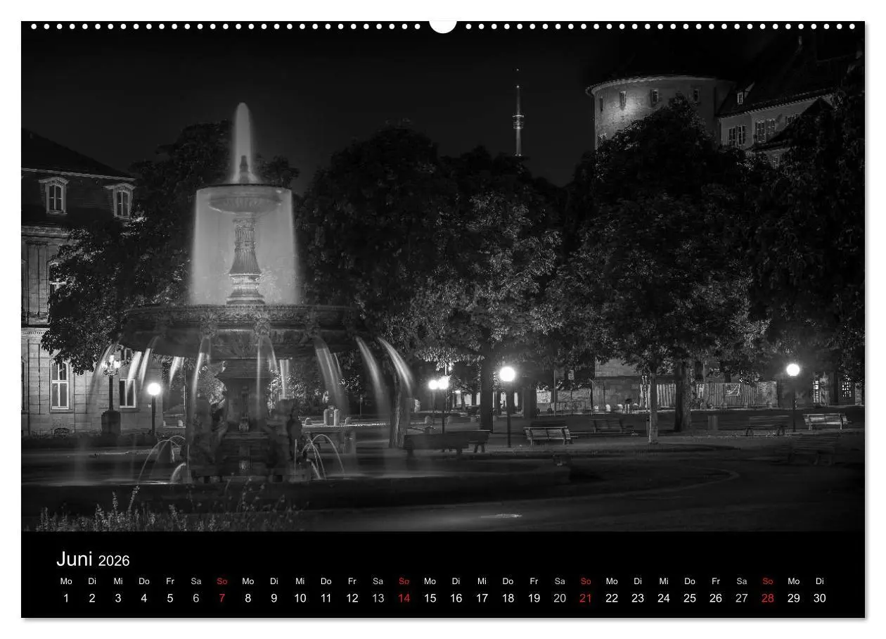 Bild: 9783516085518 | Stuttgart bei Nacht (hochwertiger Premium Wandkalender 2026 DIN A2...