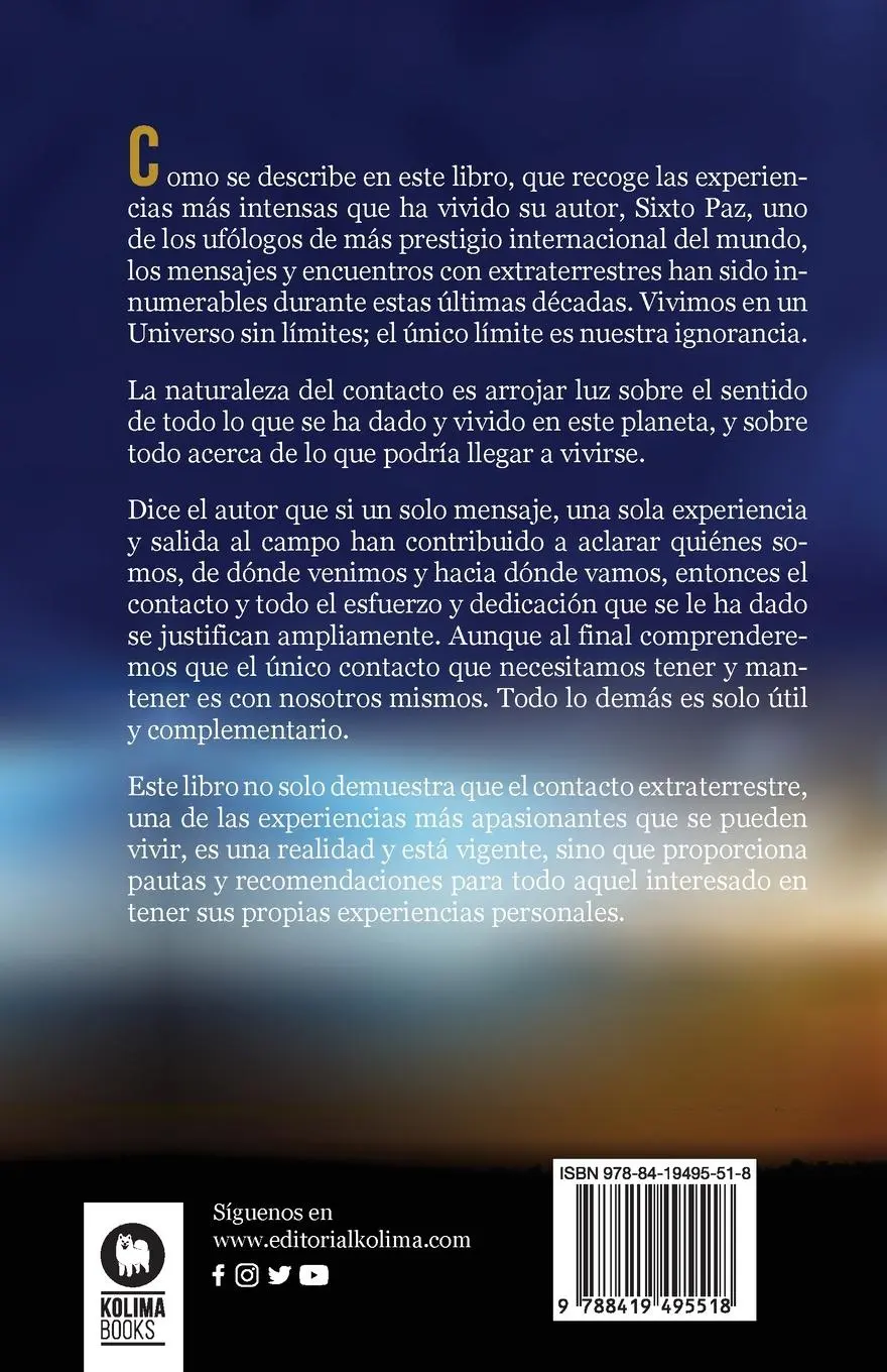 Rückseite: 9788419495518 | El contacto extraterrestre | Sixto Paz | Taschenbuch | Spanisch | 2023