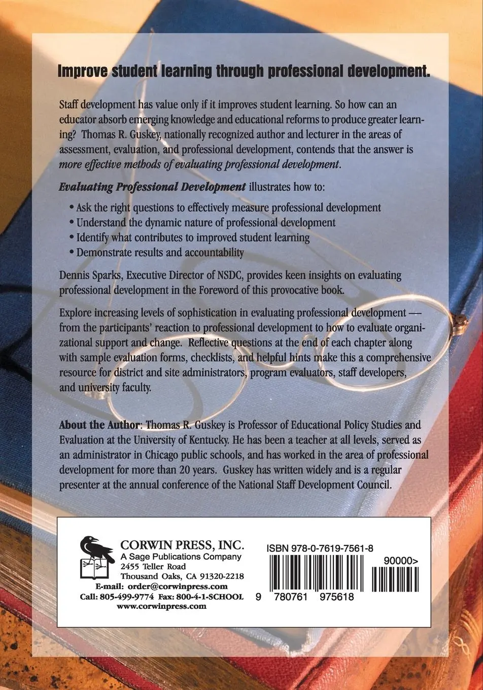 Rückseite: 9780761975618 | Evaluating Professional Development | Thomas R. Guskey | Taschenbuch