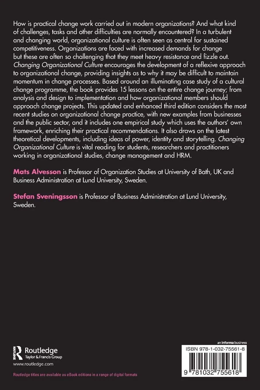 Rückseite: 9781032755618 | Changing Organizational Culture | Cultural Change Work in Progress