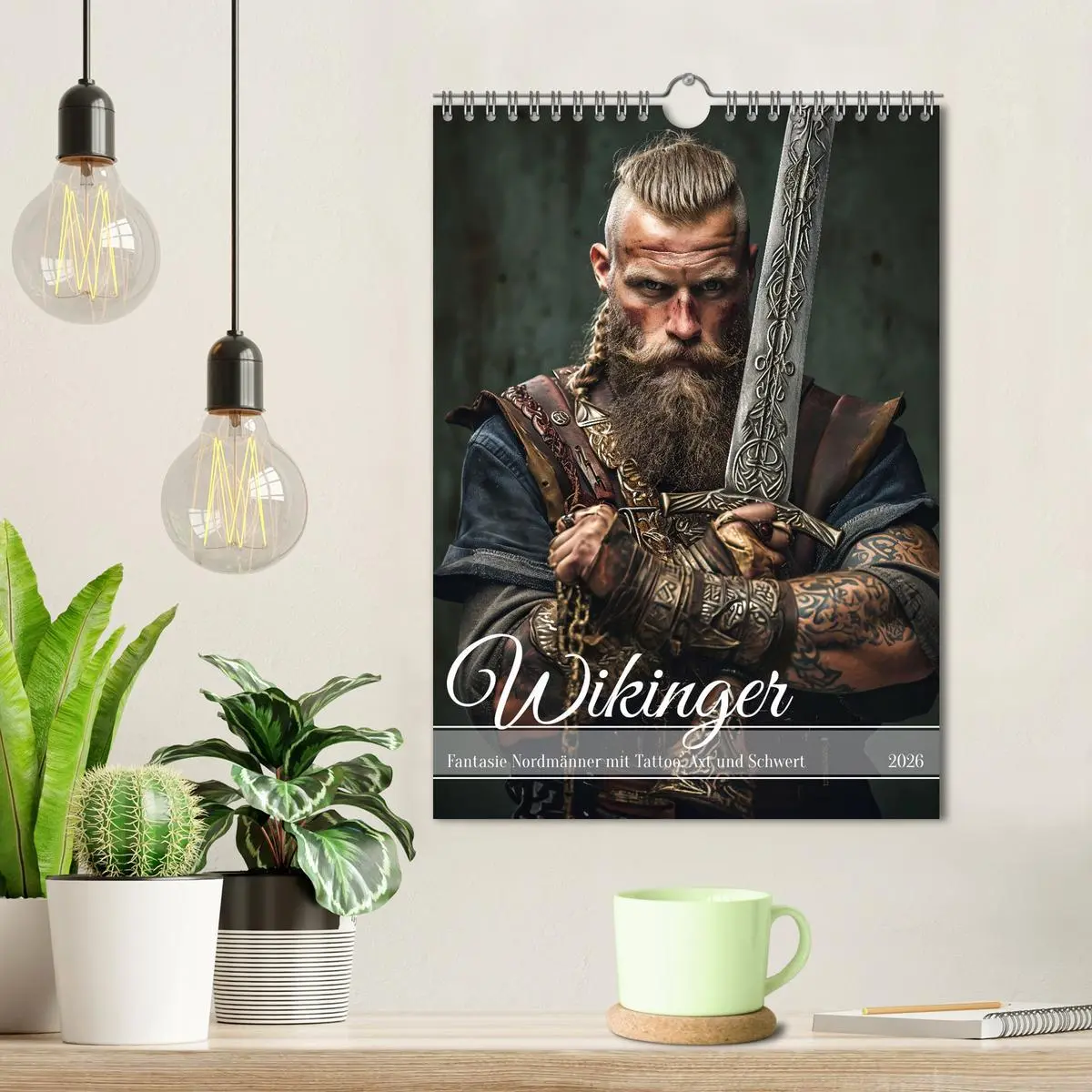 Bild: 9783457295618 | Wikinger - Fantasie Nordmänner mit Tattoo, Axt und Schwert...