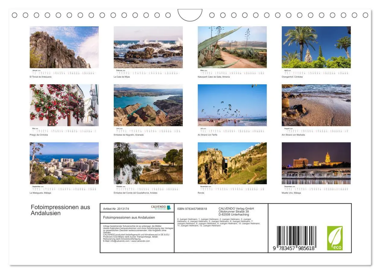 Bild: 9783457985618 | Fotoimpressionen aus Andalusien (Wandkalender 2026 DIN A4 quer),...