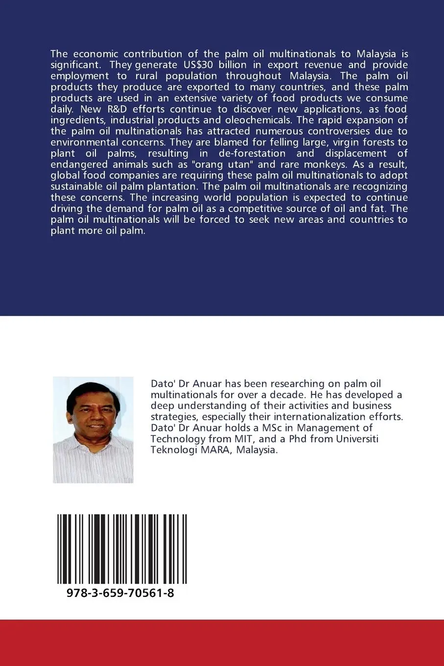 Rückseite: 9783659705618 | The Palm Oil Multinationals from Malaysia | Dato' Anuar Md Nor | Buch