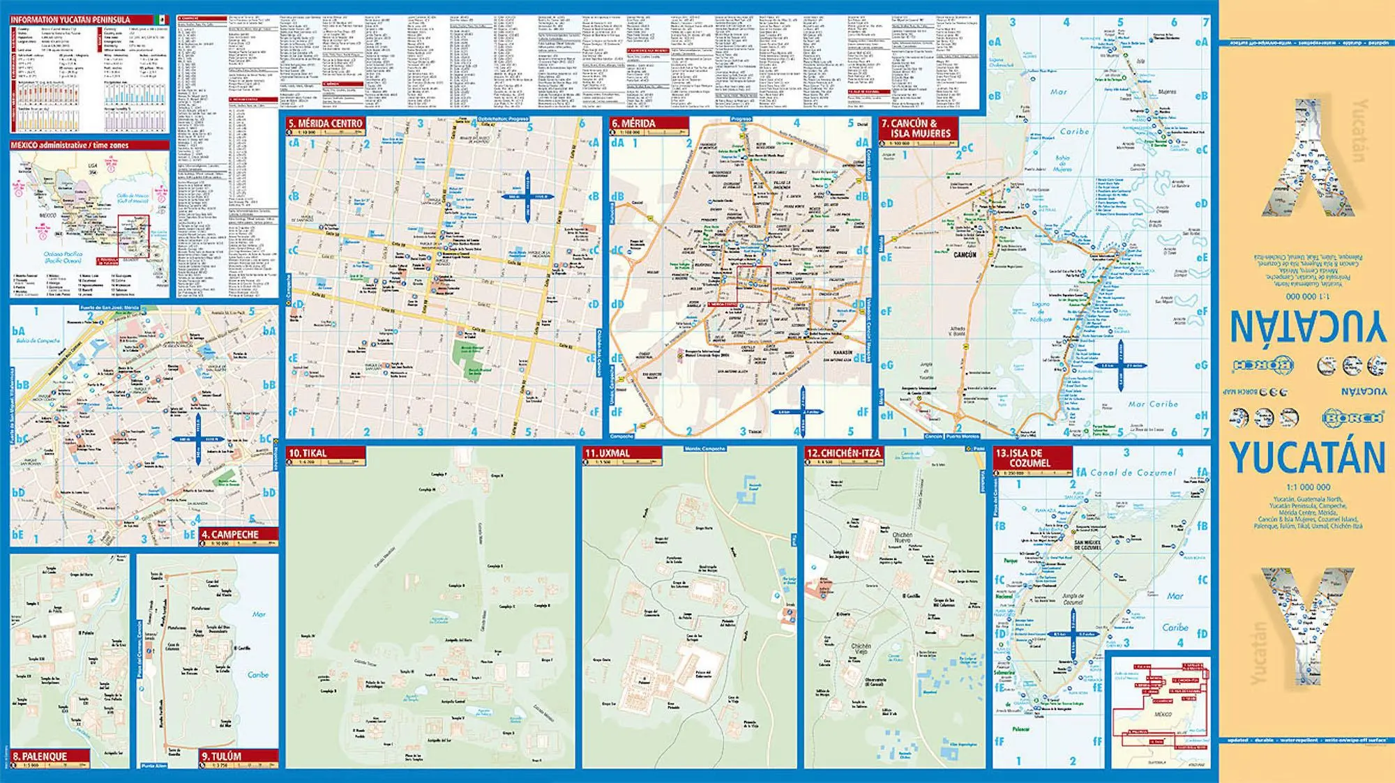 Bild: 9783866095618 | Yucatan 1 : 1 000 000. Road Map + City Maps | (Land-)Karte | 2 S.