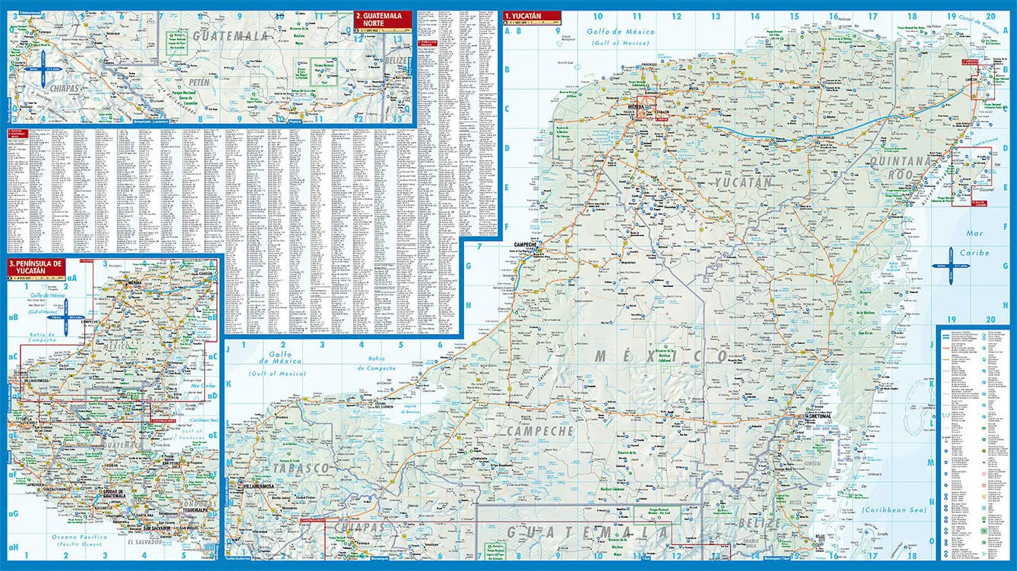 Bild: 9783866095618 | Yucatan 1 : 1 000 000. Road Map + City Maps | (Land-)Karte | 2 S.