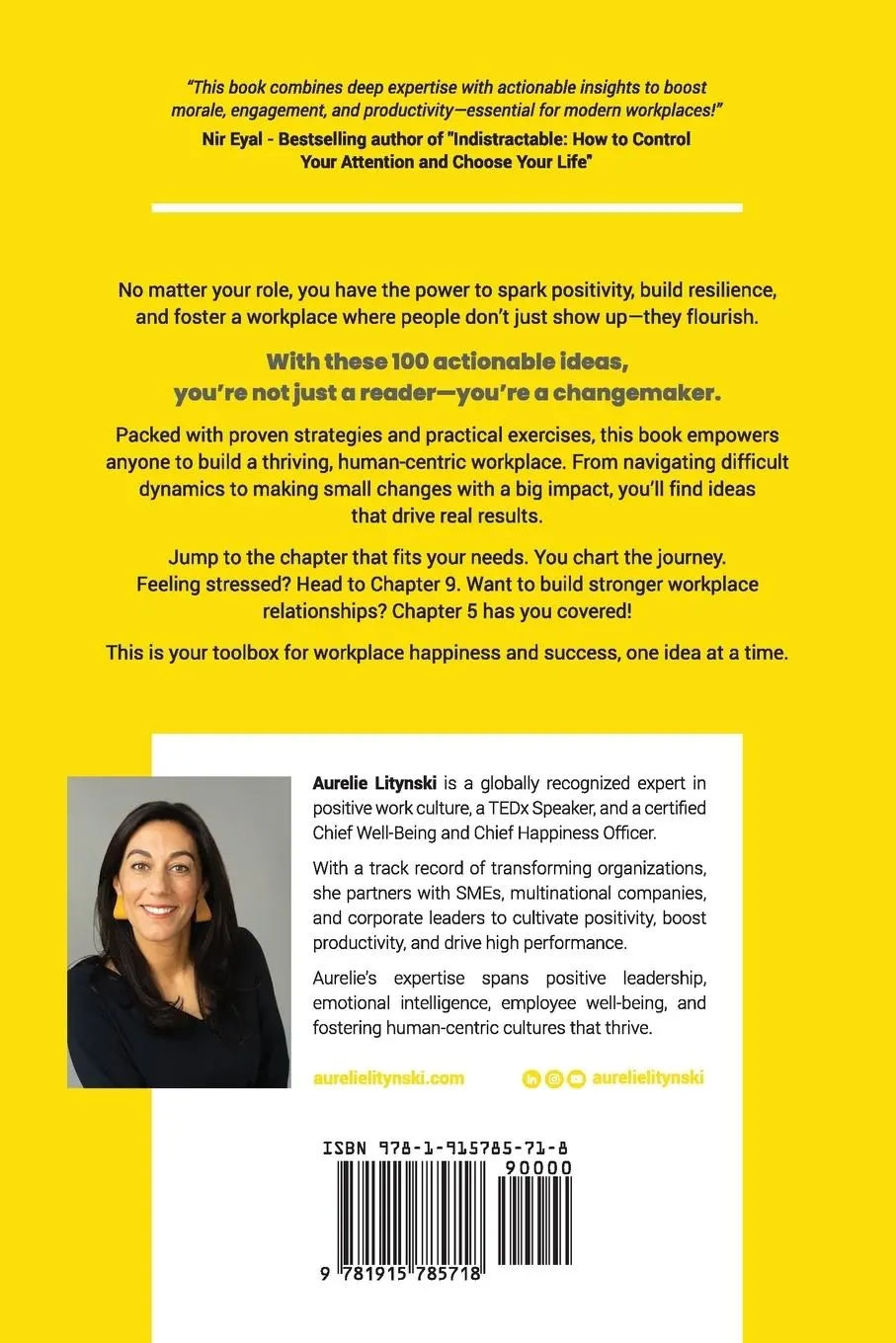 Rückseite: 9781915785718 | 100 Ideas for a Positive Work Culture | Aurelie Litynski | Taschenbuch
