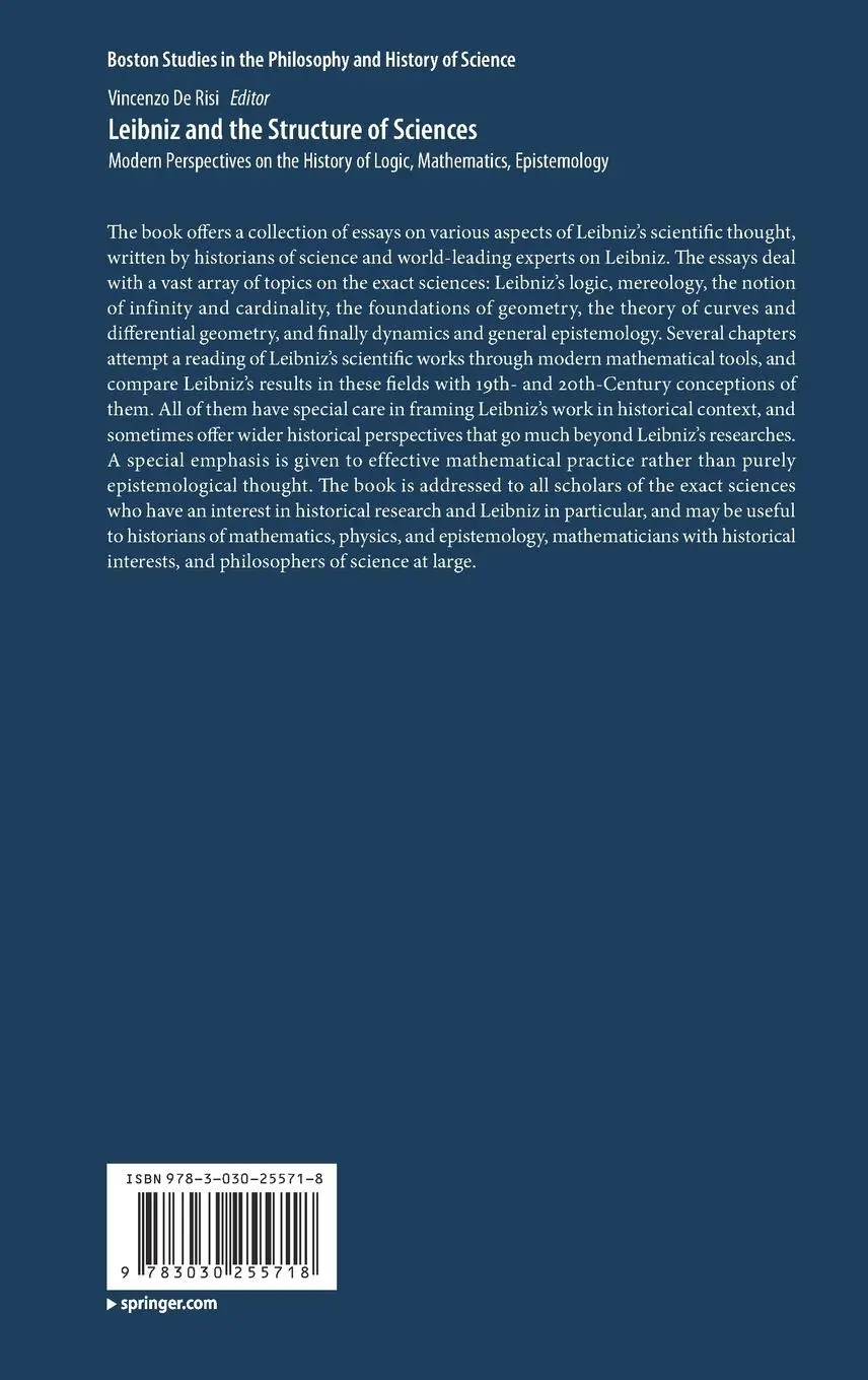 Rückseite: 9783030255718 | Leibniz and the Structure of Sciences | Vincenzo De Risi | Buch | xi