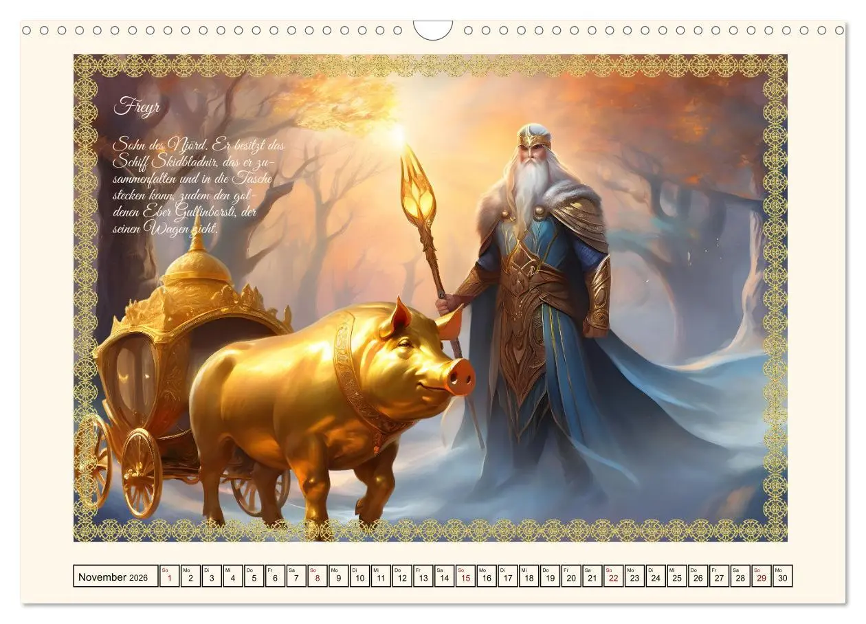 Bild: 9783457285718 | Nordische Mythen (Wandkalender 2026 DIN A3 quer), CALVENDO...