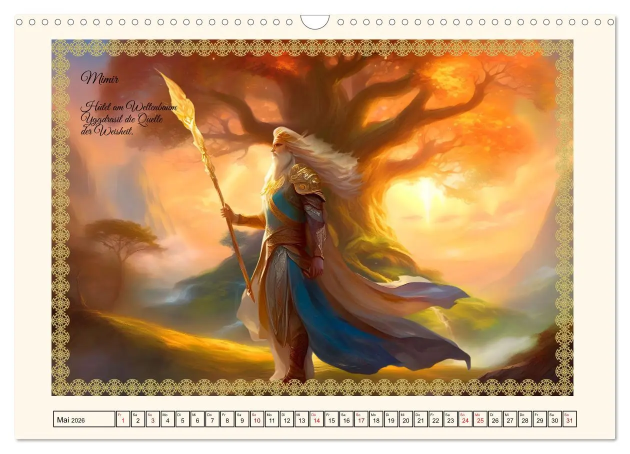 Bild: 9783457285718 | Nordische Mythen (Wandkalender 2026 DIN A3 quer), CALVENDO...