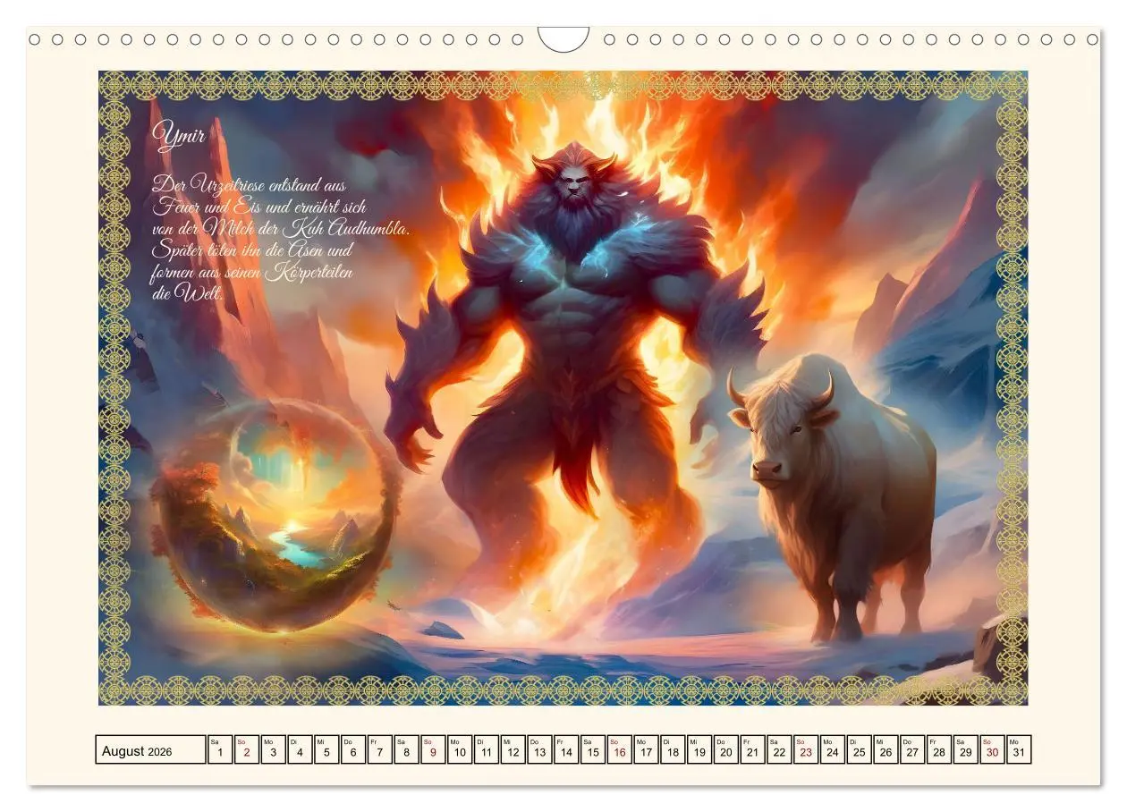 Bild: 9783457285718 | Nordische Mythen (Wandkalender 2026 DIN A3 quer), CALVENDO...