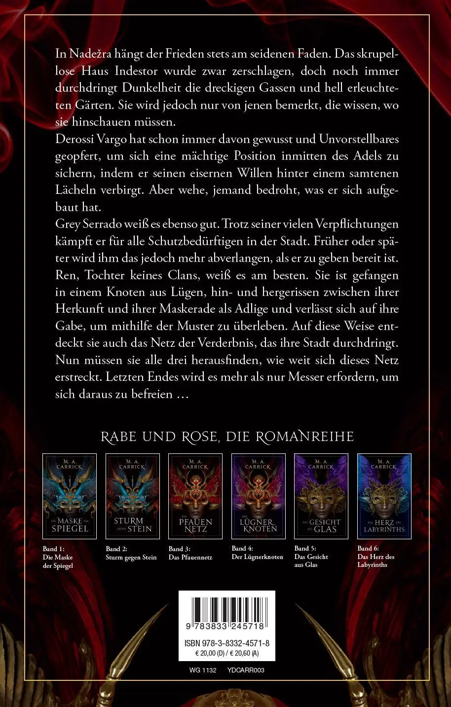 Rückseite: 9783833245718 | Das Pfauennetz | M. A. Carrick | Taschenbuch | 544 S. | Deutsch | 2024