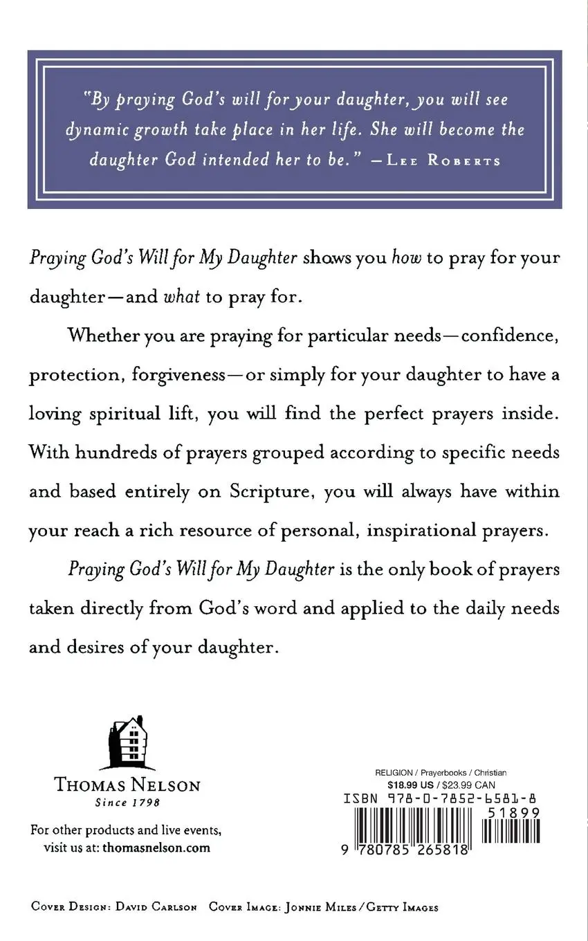 Rückseite: 9780785265818 | Praying God's Will for My Daughter | Lee Roberts | Taschenbuch | 2002