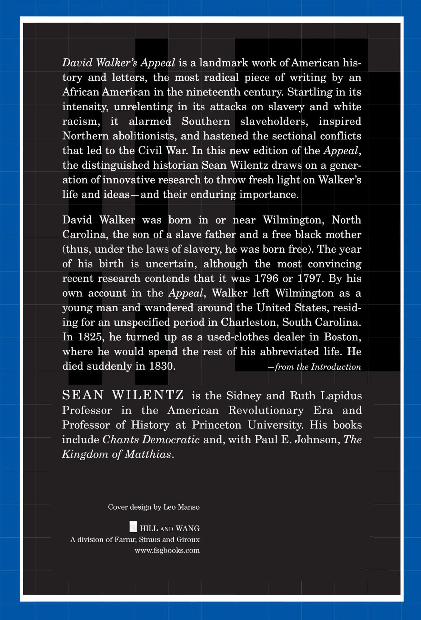 Rückseite: 9780809015818 | David Walker's Appeal | David Walker (u. a.) | Taschenbuch | Englisch