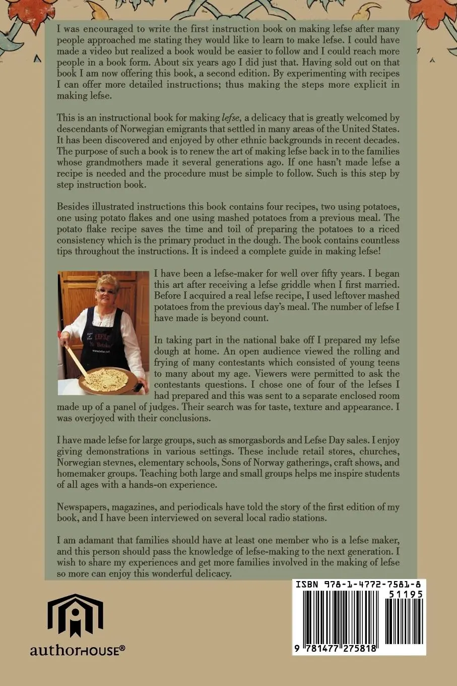 Rückseite: 9781477275818 | Step-By-Step Illustrated Instructions and Recipes for Making Lefse