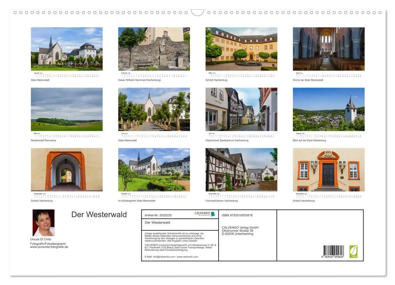 Bild: 9783516055818 | Der Westerwald (Wandkalender 2026 DIN A2 quer), CALVENDO...