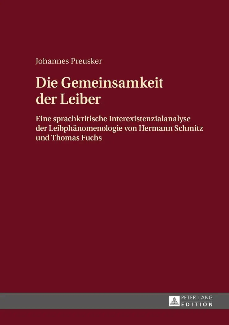 Cover: 9783631655818 | Die Gemeinsamkeit der Leiber | Johannes Preusker | Buch | Gebunden