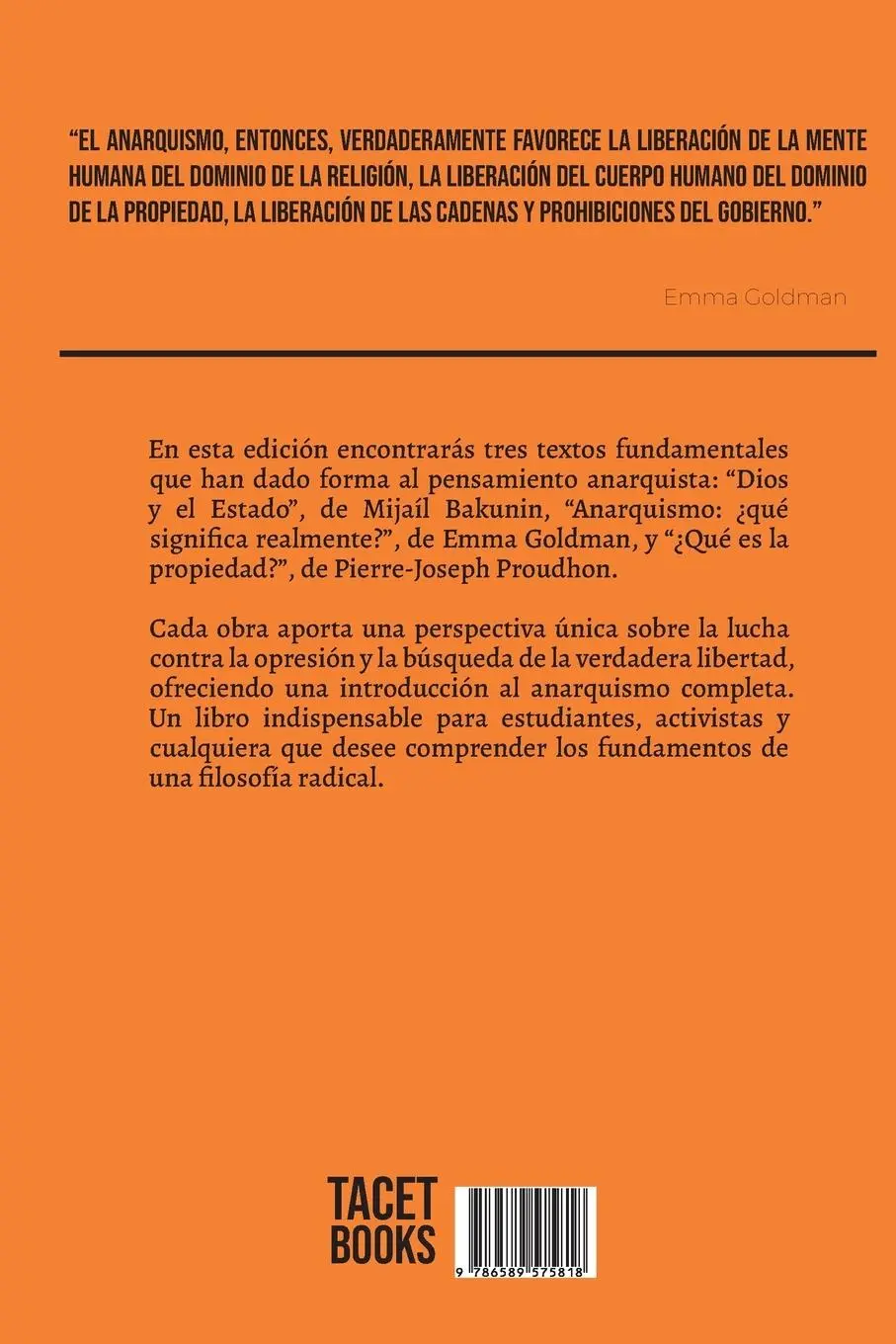 Rückseite: 9786589575818 | 3 Libros para conocer - El Anarquismo | Mijaíl Bakunin (u. a.) | Buch