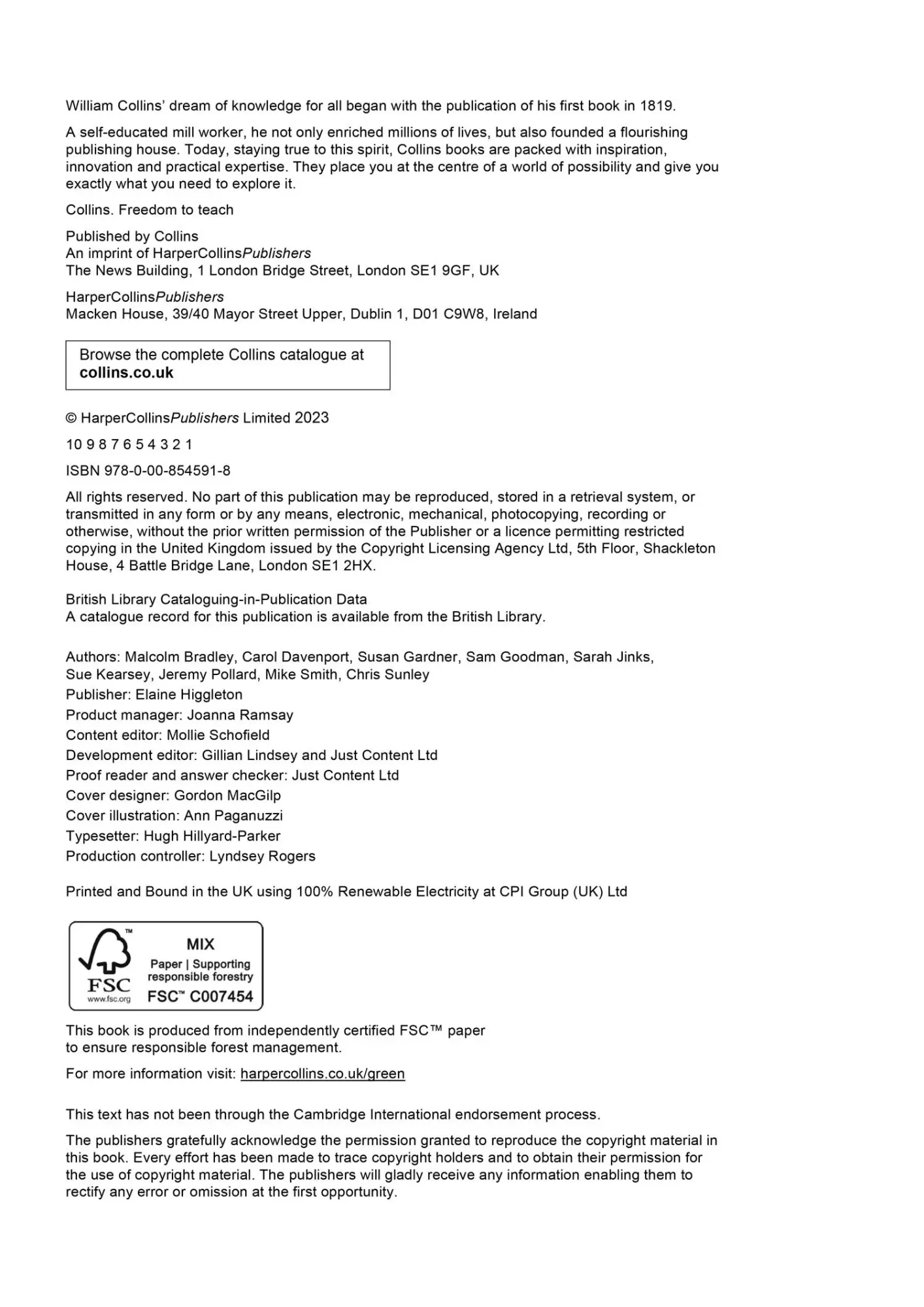 Bild: 9780008545918 | Cambridge Igcse(tm) Combined Science Teacher Guide | Malcolm Bradley