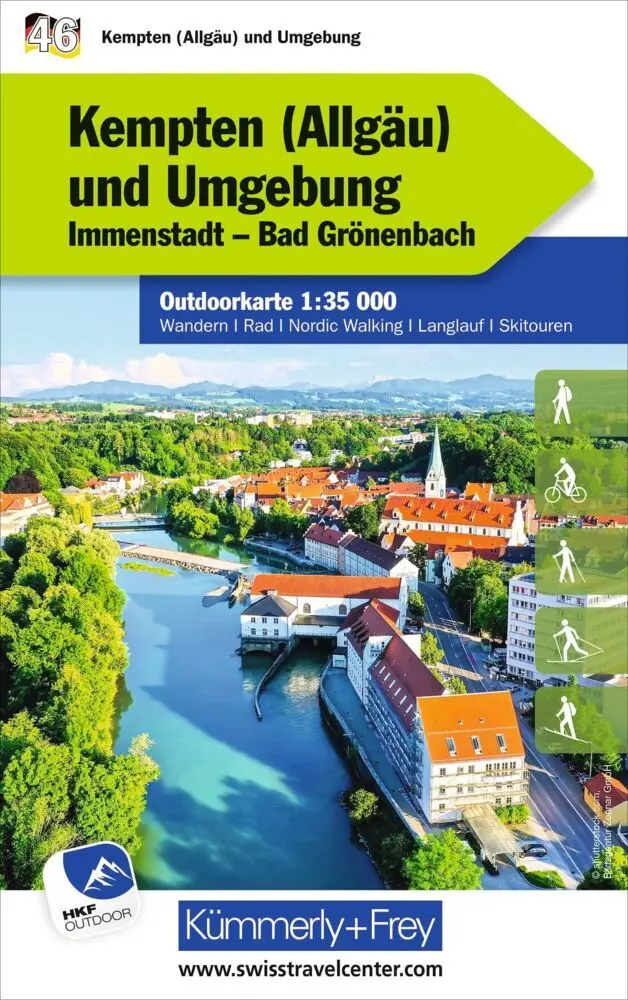 Cover: 9783259025918 | Kümmerly+Frey Outdoorkarte Deutschland 46 Kempten (Allgäu) und...