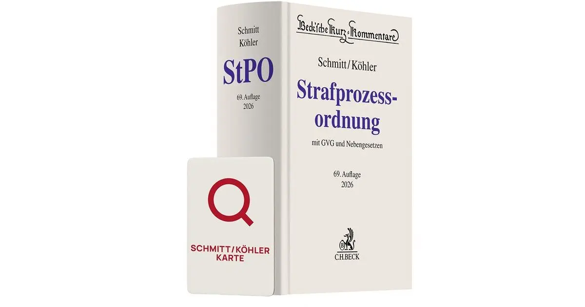 Cover: 9783406845918 | Schmitt/Köhler StPO Chat-Book 2026 | Bertram Schmitt (u. a.) | Bundle