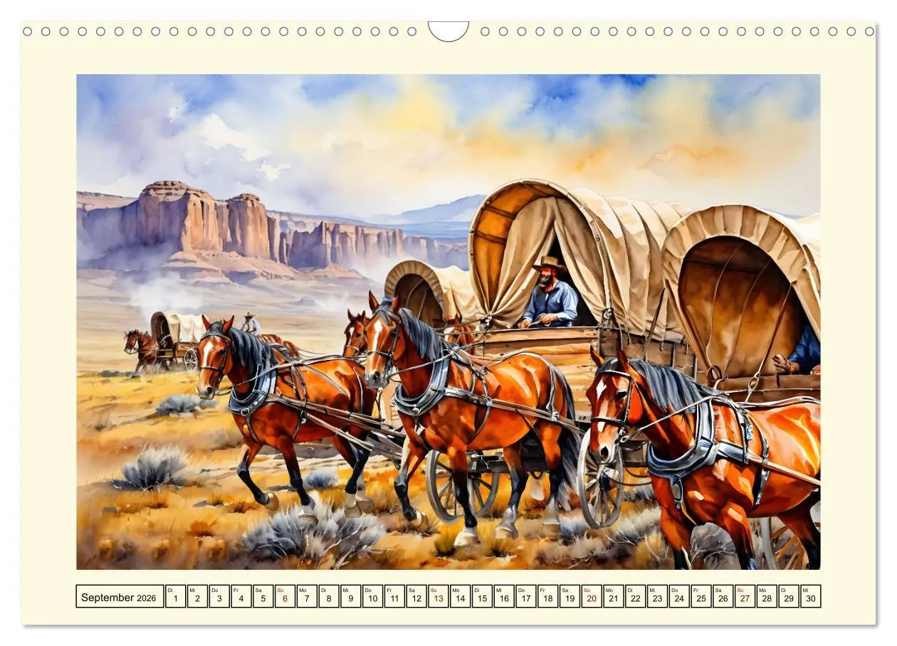 Bild: 9783457265918 | Nostalgie - der Wilde Westen (Wandkalender 2026 DIN A3 quer),...