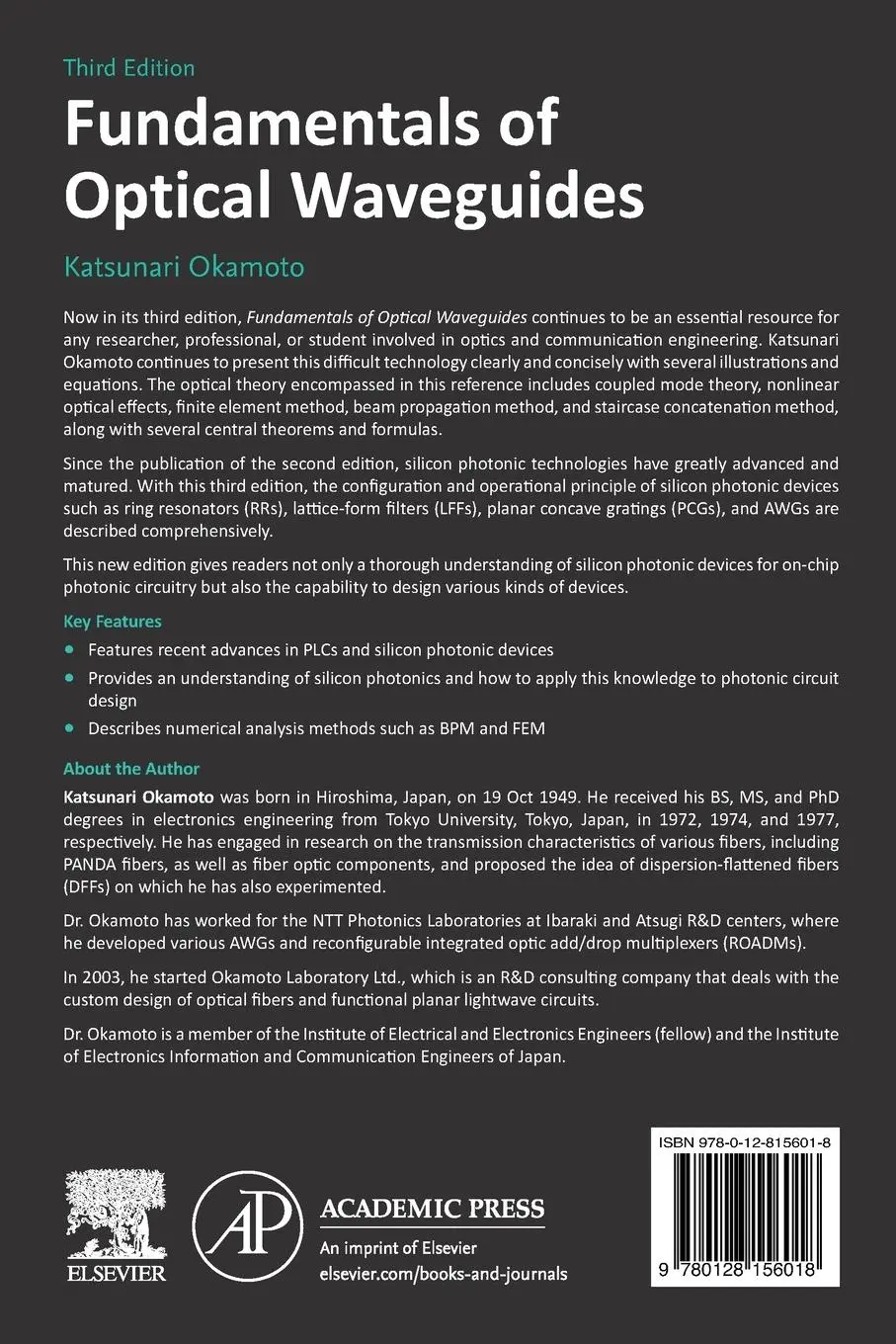 Rückseite: 9780128156018 | Fundamentals of Optical Waveguides | Katsunari Okamoto | Taschenbuch