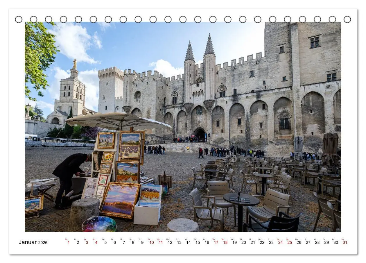 Bild: 9783457396018 | In den Gassen von Avignon (Tischkalender 2026 DIN A5 quer),...