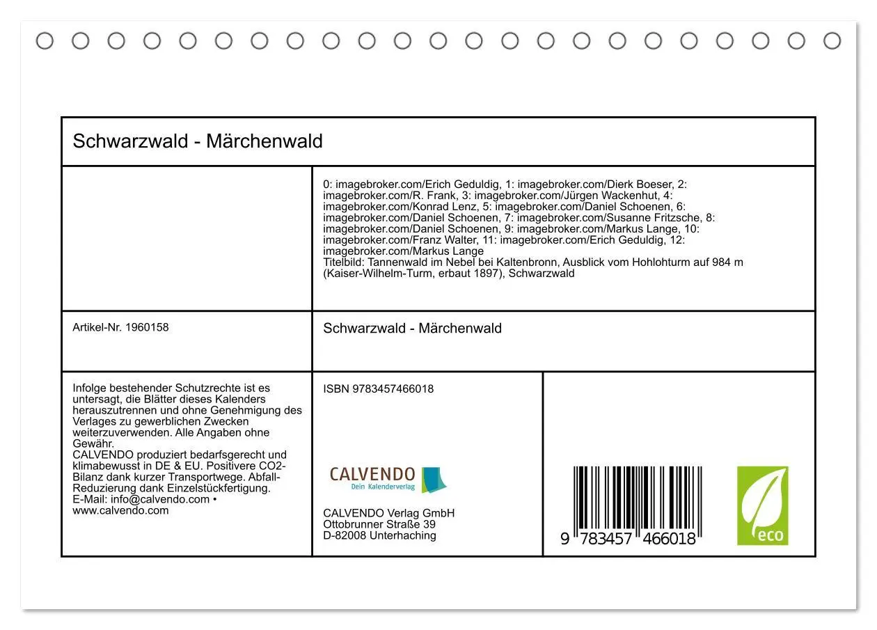 Bild: 9783457466018 | Schwarzwald - Märchenwald (Tischkalender 2026 DIN A5 quer),...