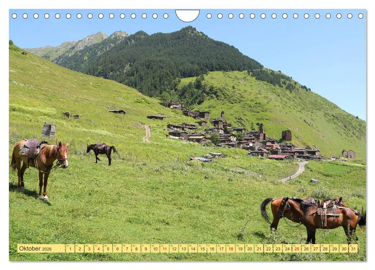 Bild: 9783457846018 | GEORGIEN (Wandkalender 2026 DIN A4 quer), CALVENDO Monatskalender