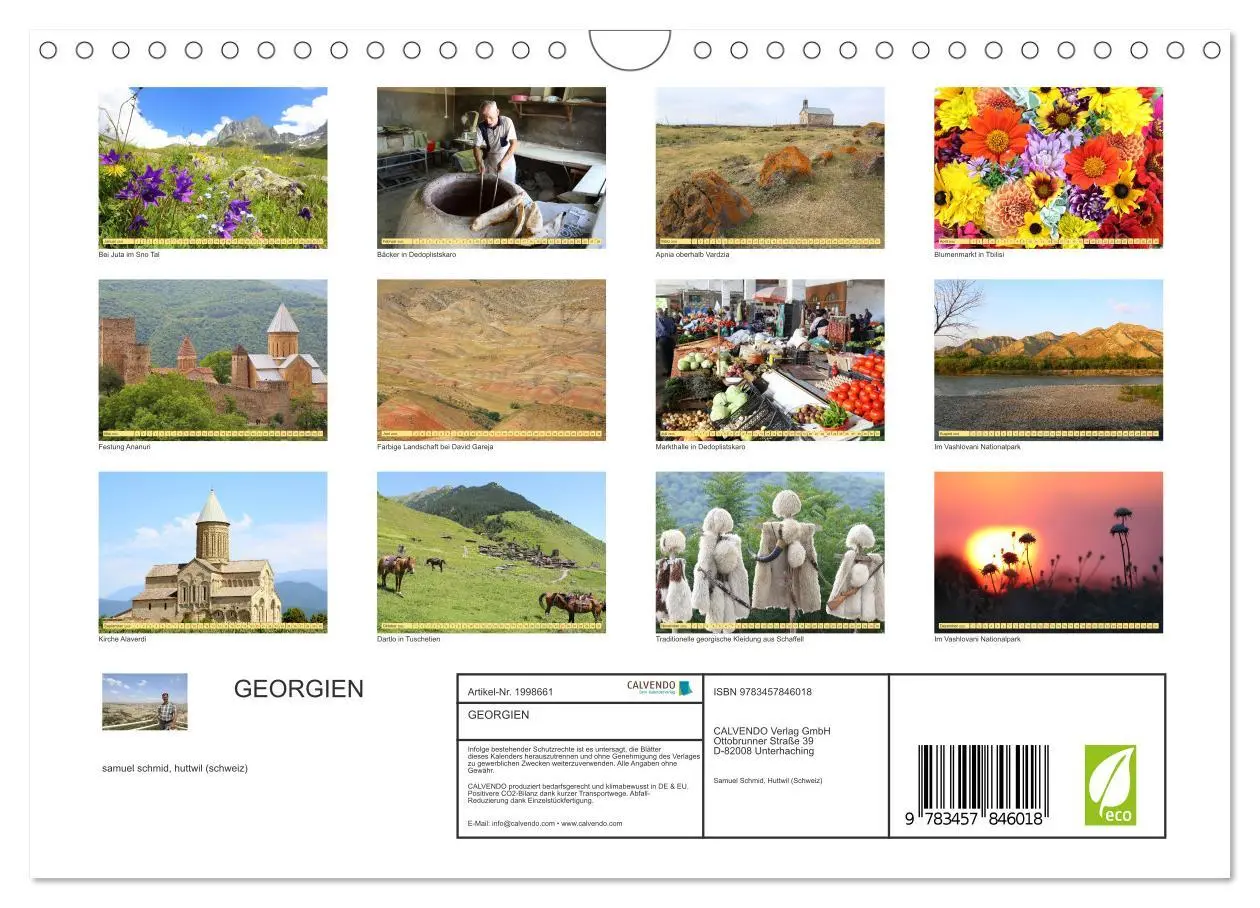 Bild: 9783457846018 | GEORGIEN (Wandkalender 2026 DIN A4 quer), CALVENDO Monatskalender