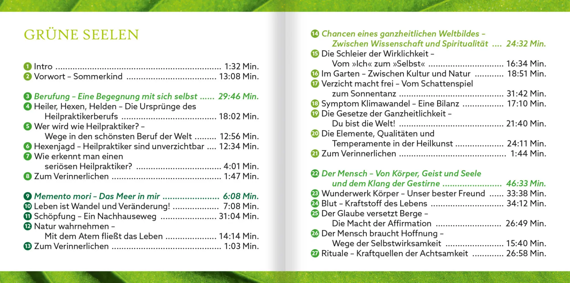 Bild: 9783863746018 | Grüne Seelen. Über die Weisheit der Natur, m. 1 Buch, 1 Audio-CD | CD