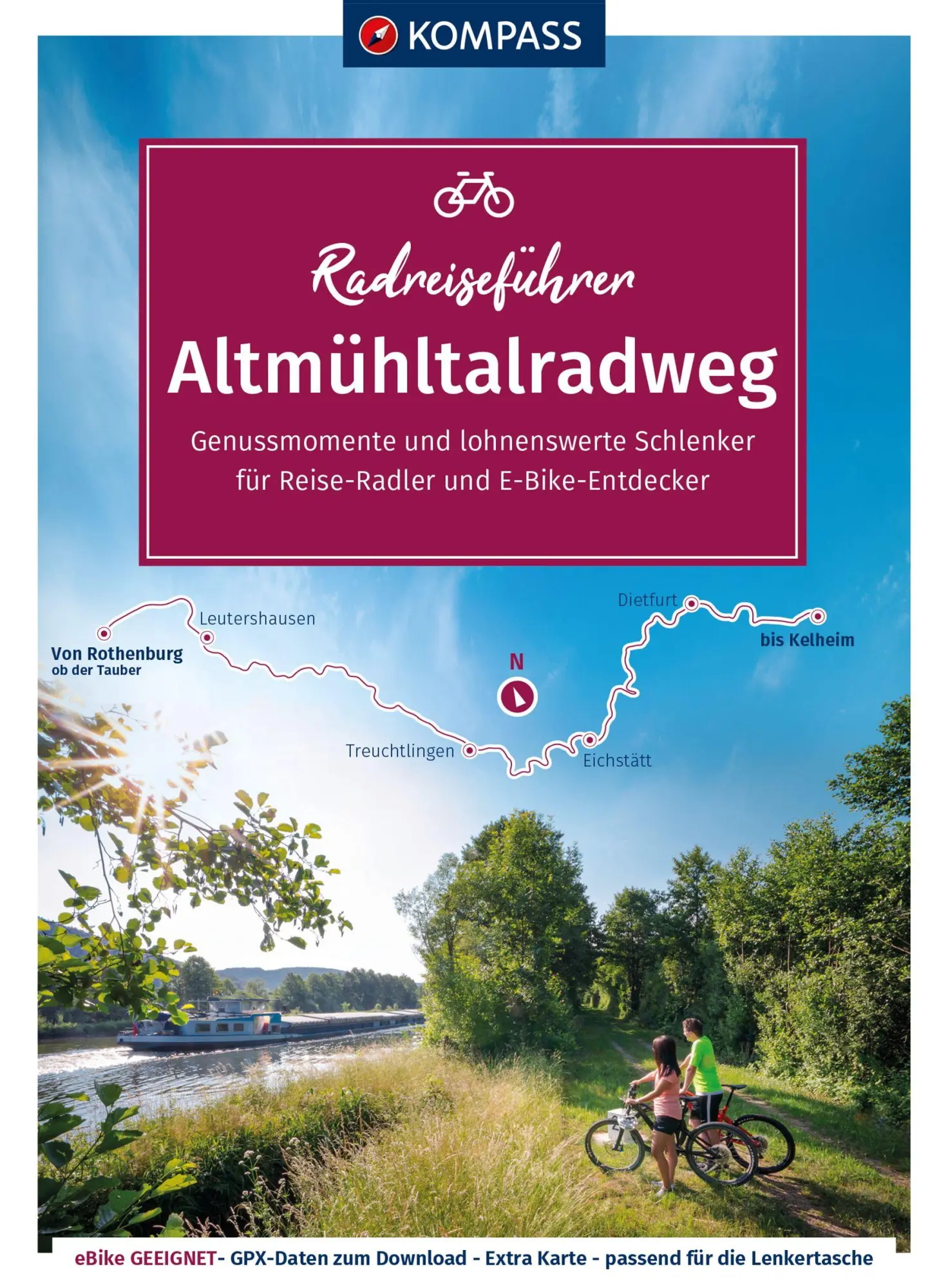 Cover: 9783991216018 | KOMPASS Radreiseführer Altmühltalradweg von Rothenburg ob der...