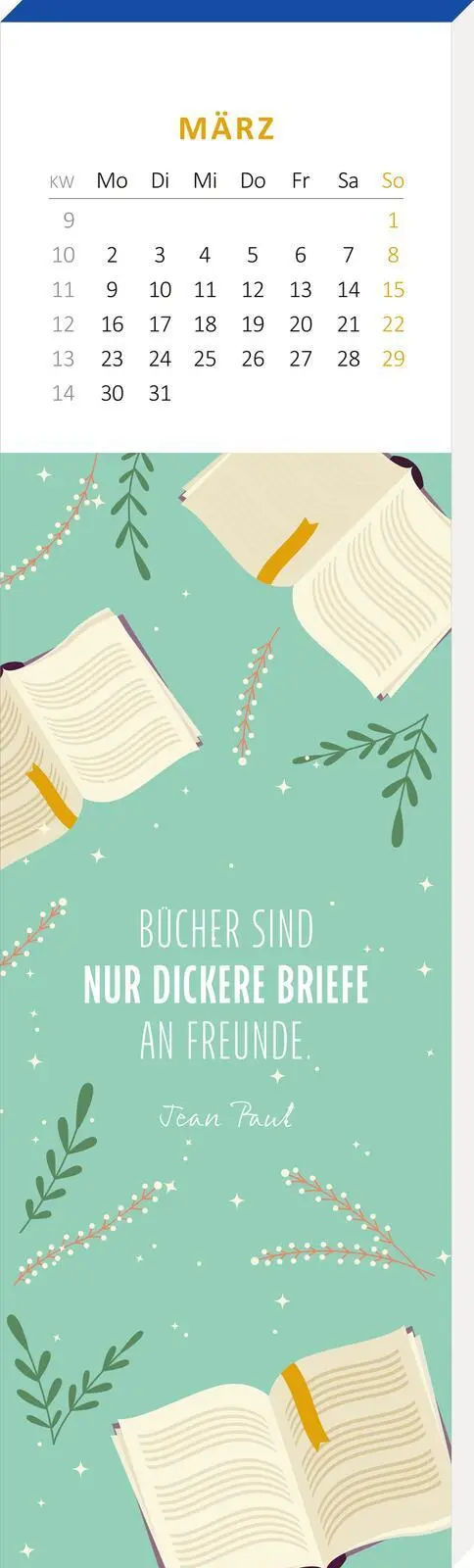 Bild: 4014489136118 | Lesezeichenkalender Vom Glück, zu lesen 2026 | Kalender | 26 S. | 2026