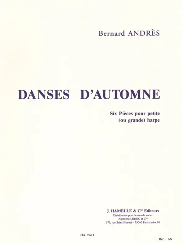 Cover: 9790230796118 | Danses D'Automne | Andres | Buch | Alphonse Leduc | EAN 9790230796118