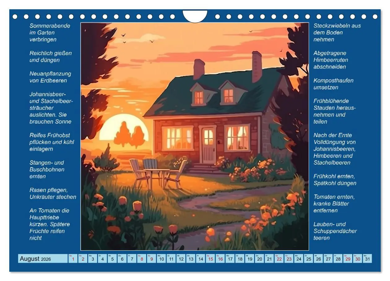 Bild: 9783457376218 | Was mache ich wann im Garten (Wandkalender 2026 DIN A4 quer),...
