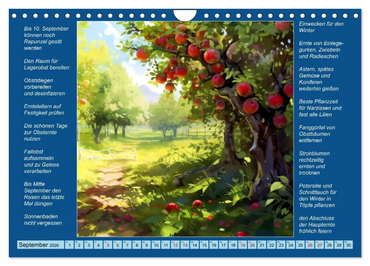 Bild: 9783457376218 | Was mache ich wann im Garten (Wandkalender 2026 DIN A4 quer),...